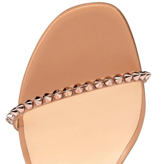 So Me – 100 Mm Strappy Sandals – Kid Leather and Spikes – Blush – Women So Me – 100 Mm Strappy Sandals – Kid Leather and Spikes – Blush – Women