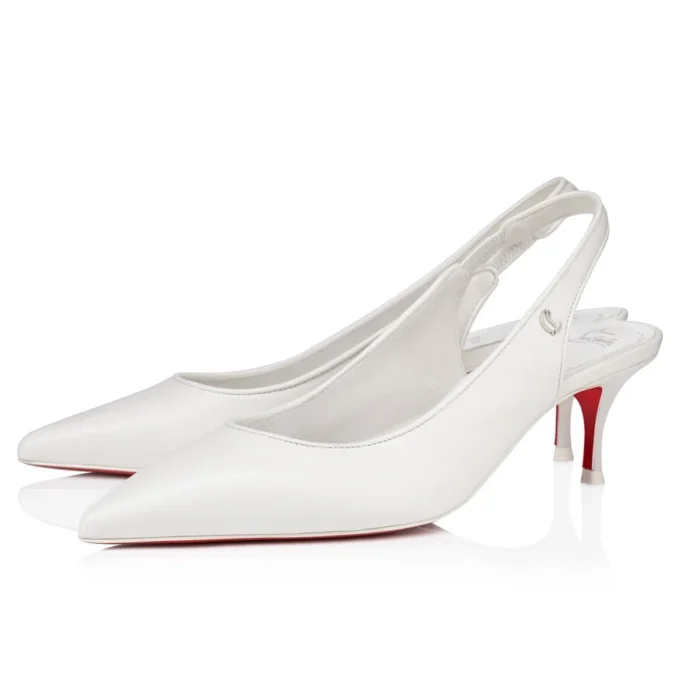 Sporty Kate Sling – 55 Mm Slingback Pumps – Lamb Nappa Leather – Bianco – Women Sporty Kate Sling – 55 Mm Slingback Pumps – Lamb Nappa Leather – Bianco – Women