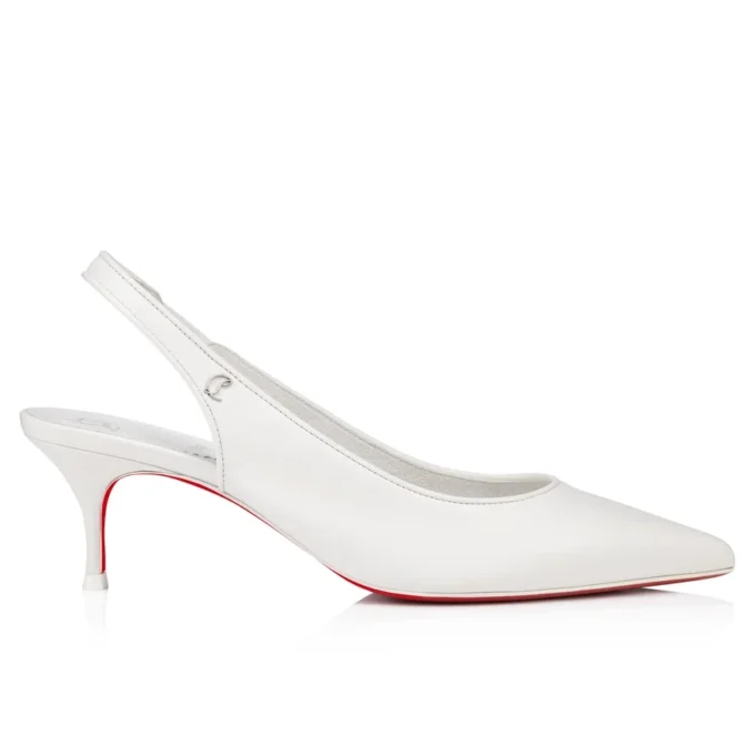 Sporty Kate Sling – 55 Mm Slingback Pumps – Lamb Nappa Leather – Bianco – Women Sporty Kate Sling – 55 Mm Slingback Pumps – Lamb Nappa Leather – Bianco – Women