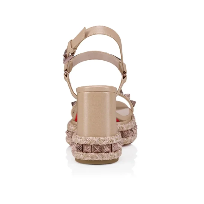 Superaclou – 85 Mm Strappy Sandals – Pearlescent Nappa Leather – Leche – Women Superaclou – 85 Mm Strappy Sandals – Pearlescent Nappa Leather – Leche – Women