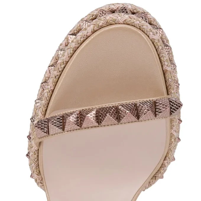 Superaclou – 85 Mm Strappy Sandals – Pearlescent Nappa Leather – Leche – Women Superaclou – 85 Mm Strappy Sandals – Pearlescent Nappa Leather – Leche – Women