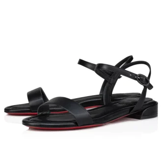 Sweet Jane Sandal – Sandals – Lamb Nappa Leather – Black – Women