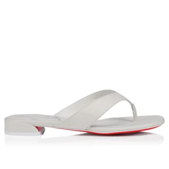 Sweet Janetonga – Thongs – Lamb Nappa Leather – Bianco – Women