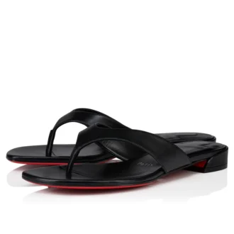 Sweet Janetonga – Thongs – Lamb Nappa Leather – Black – Women