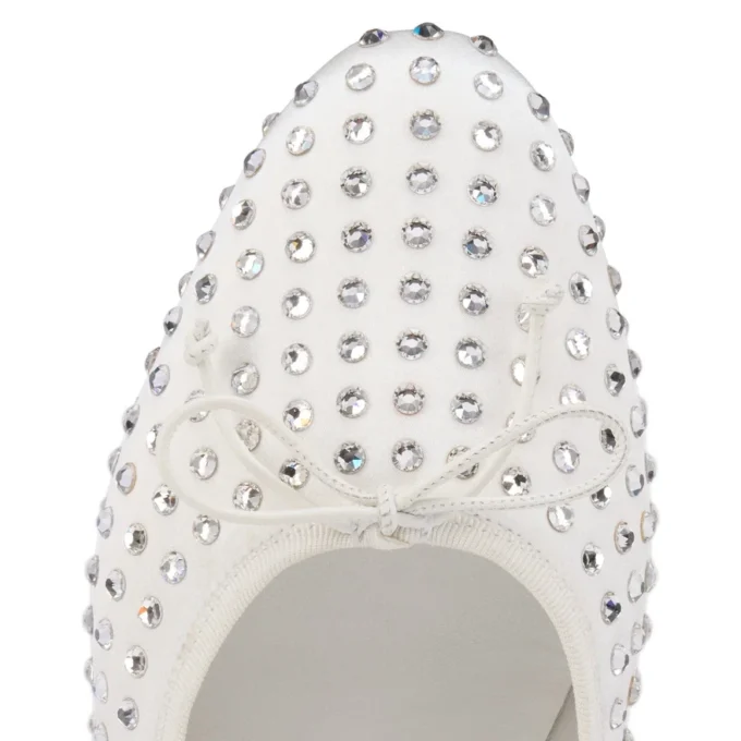 Sweetie Jane Strass Boum – Ballerinas – Crepe Satin – Version Ivory – Women Sweetie Jane Strass Boum – Ballerinas – Crepe Satin – Version Ivory – Women