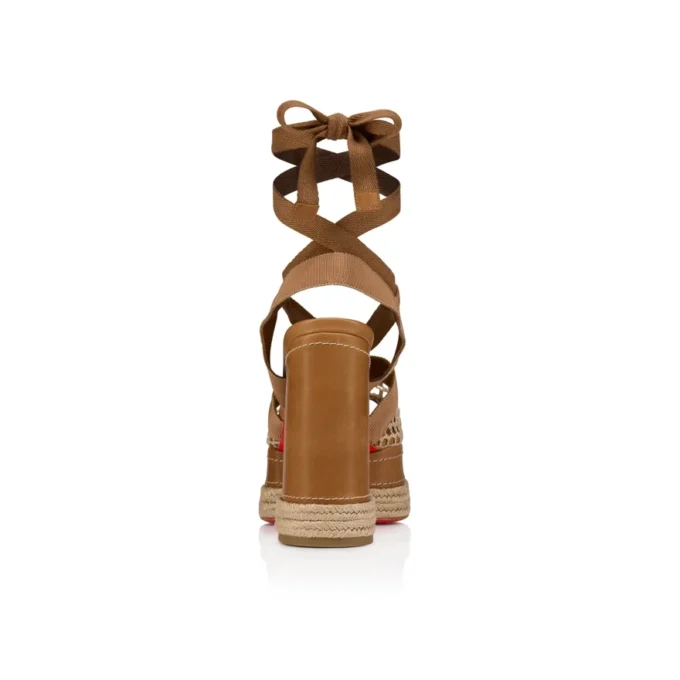 Toledissima – 130 Mm Espadrilles – Mesh and Waxed Calf Leather – Lionne – Women Toledissima – 130 Mm Espadrilles – Mesh and Waxed Calf Leather – Lionne – Women