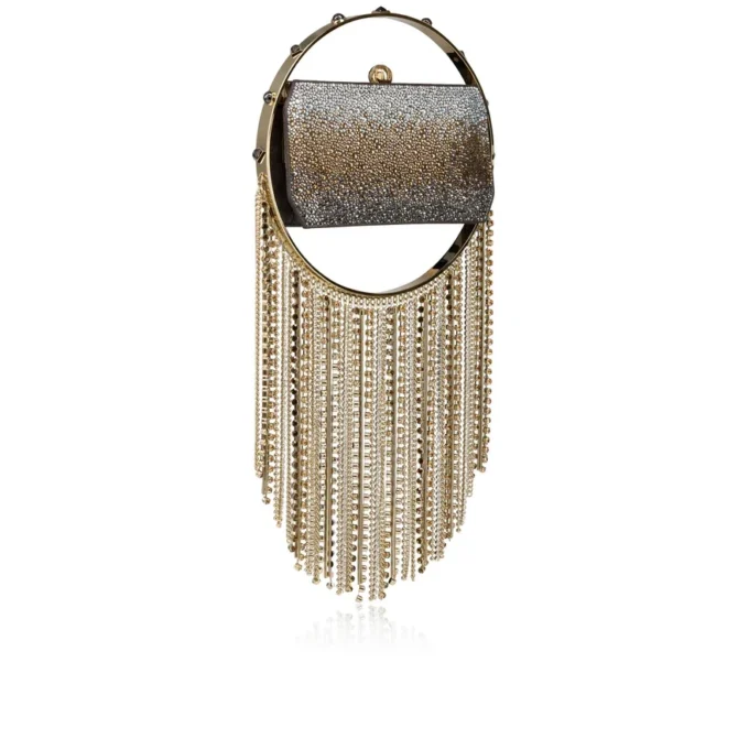 Trapeze – Clutch – Suede and Strass – Multicolor Trapeze – Clutch – Suede and Strass – Multicolor