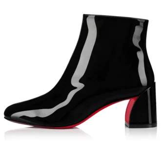 Turela – 55 Mm Ankle Boots – Patent Calf Leather – Black – Women