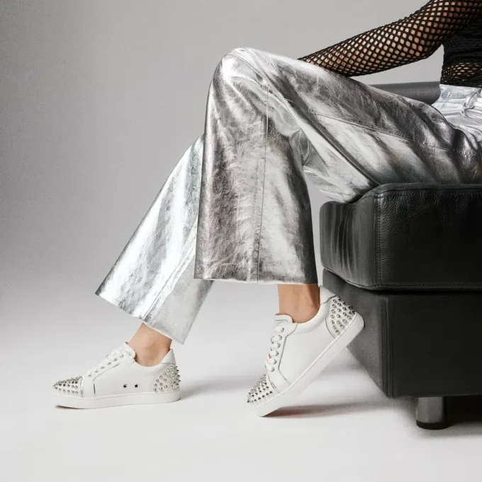 Vieira 2 – Sneakers – Calf Leather and Laminated Calf Leather – Bianco – Women