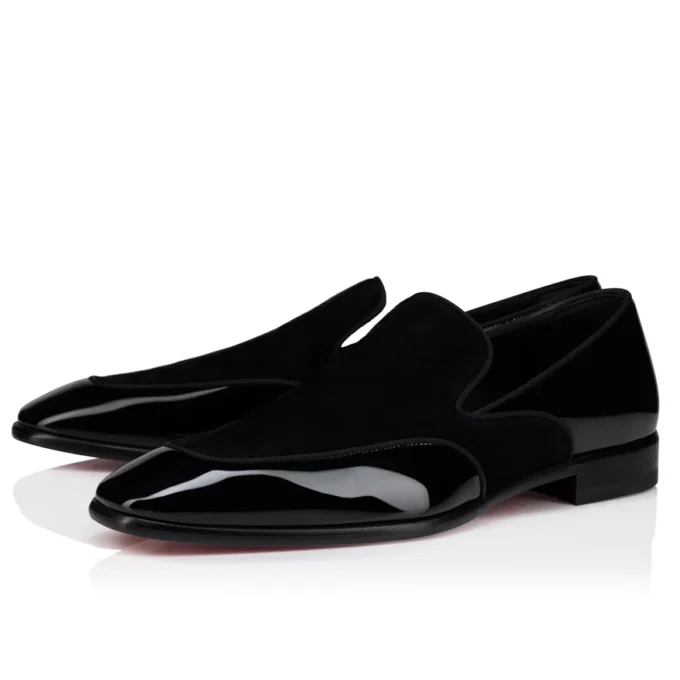 Yaki – Loafers – Patent Calf Leather and Veau Velours – Black – Men