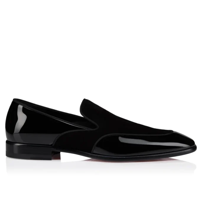 Yaki – Loafers – Patent Calf Leather and Veau Velours – Black – Men