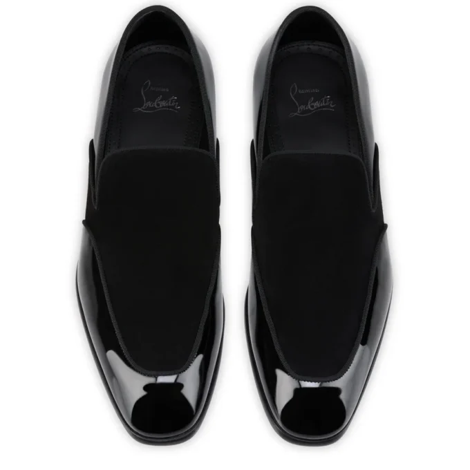 Yaki – Loafers – Patent Calf Leather and Veau Velours – Black – Men