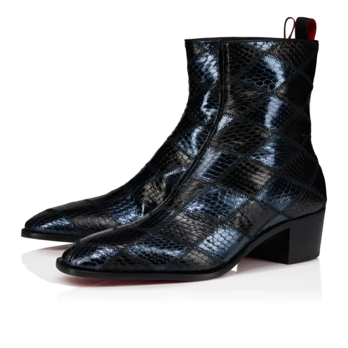 Ziggissimo Forever – Boots – Patchwork Watersnake Leather – Black – Men Ziggissimo Forever – Boots – Patchwork Watersnake Leather – Black – Men